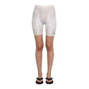 VISION OF SUPER Printed Biker Shorts Women Beige Pants